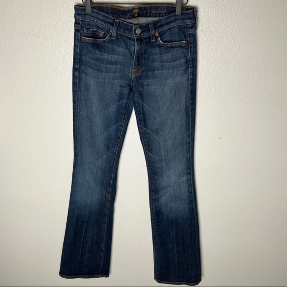 7 For All Mankind low waisted bootcut medium wash jeans sz 27